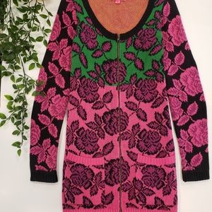 Betsey Johnson Rose Long Cardigan